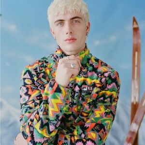 RARE! Fila X Rowing Blazers Multicolor Geometric Fleece Jacket, L